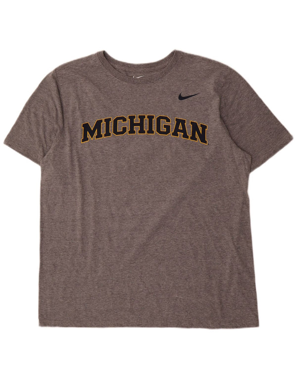 T-shirt grafica Nike Michigan da uomo XL in cotone grigio