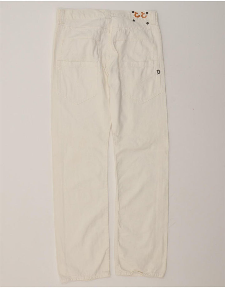 Dondup Jeans dritti Stan Dart da uomo W33 L32 cotone bianco