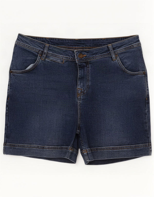 Pantaloncini di jeans da donna Weird Fish UK 14 Large W34 Cotone blu