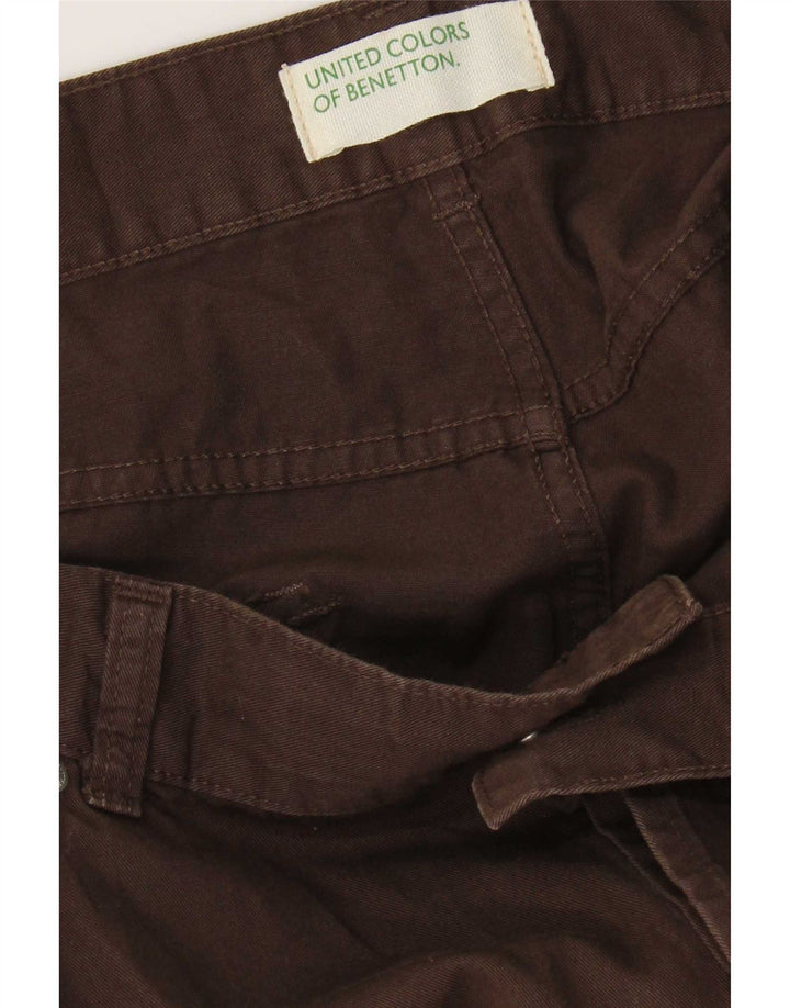 Pantaloni casual dritti da uomo Benetton W36 L32 Marrone