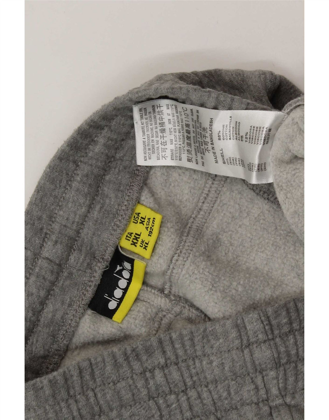 Pantaloni Tuta Uomo Diadora XL Grigio Cotone