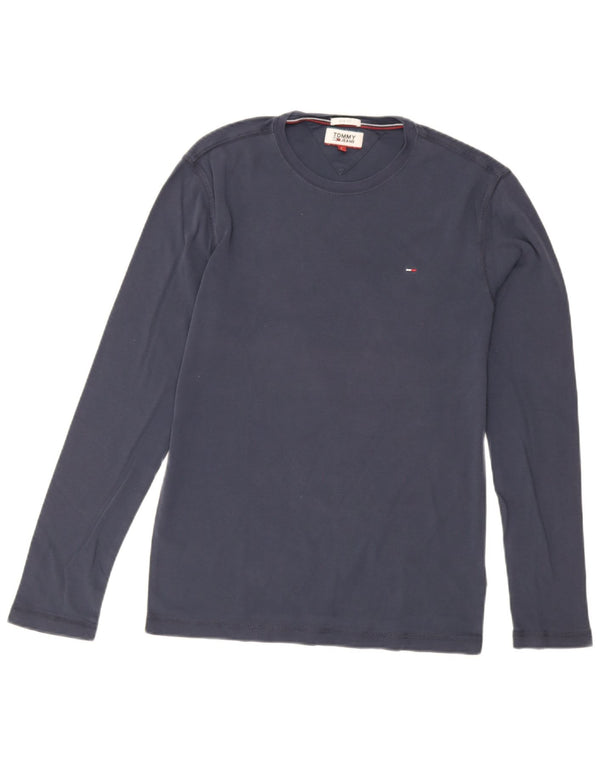 Tommy Hilfiger Uomo Slim Fit Top manica lunga grande cotone blu navy