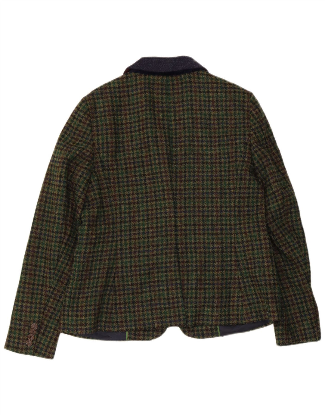 Giacca blazer da donna a 1 bottone Hobbs UK 14 grande lana pied de poule verde