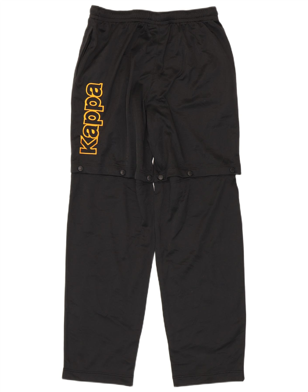 Pantaloni da tuta con grafica Kappa da uomo, grandi, in poliestere nero