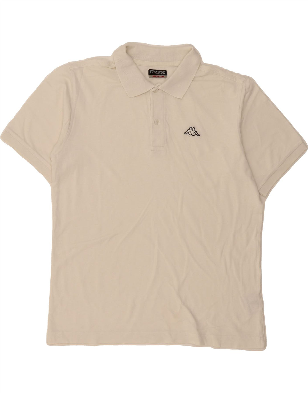 KAPPA Mens Polo Shirt Medium White Cotton Vintage Kappa and Second-Hand Kappa from Messina Hembry 