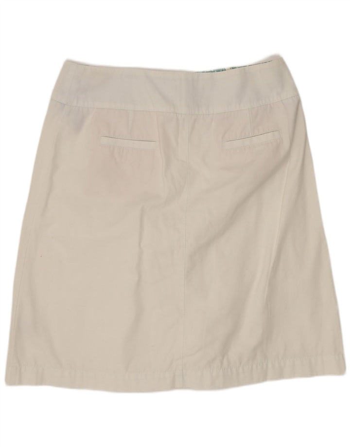 Gonna a trapezio da donna Boden UK 16 grande W32 cotone bianco