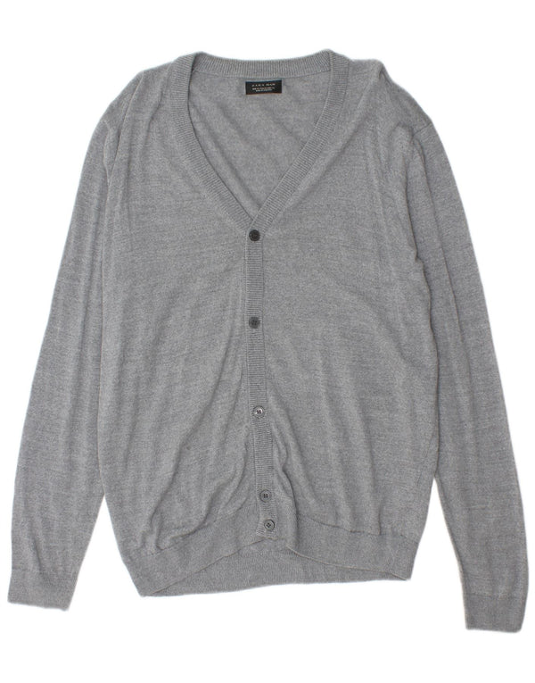 Maglione cardigan da uomo Zara XL grigio