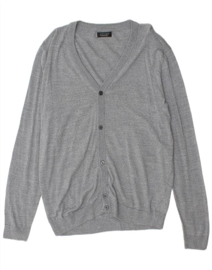 Maglione cardigan da uomo Zara XL grigio