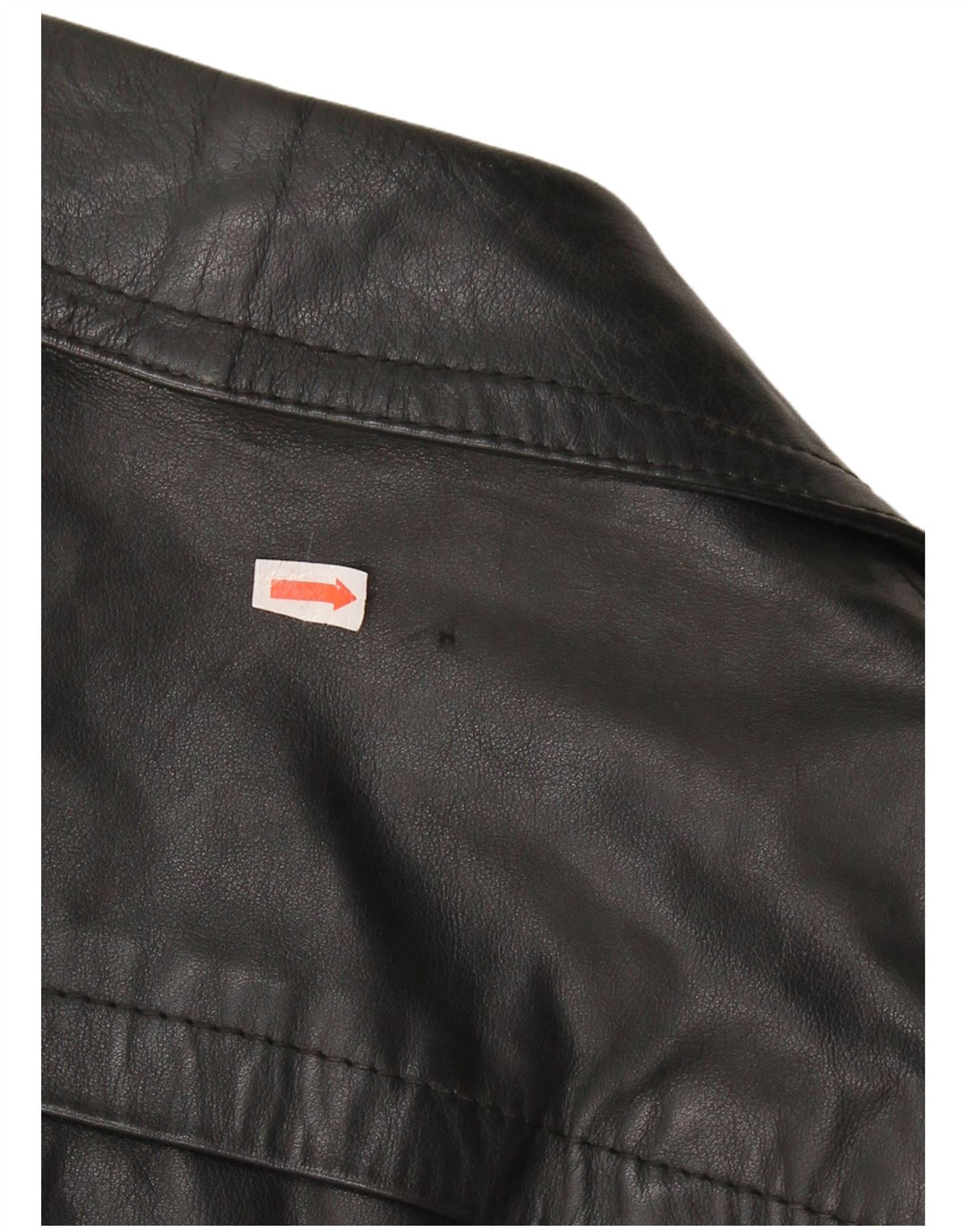 Cappotto in pelle da uomo VINTAGE IT 48 Medio in pelle nera