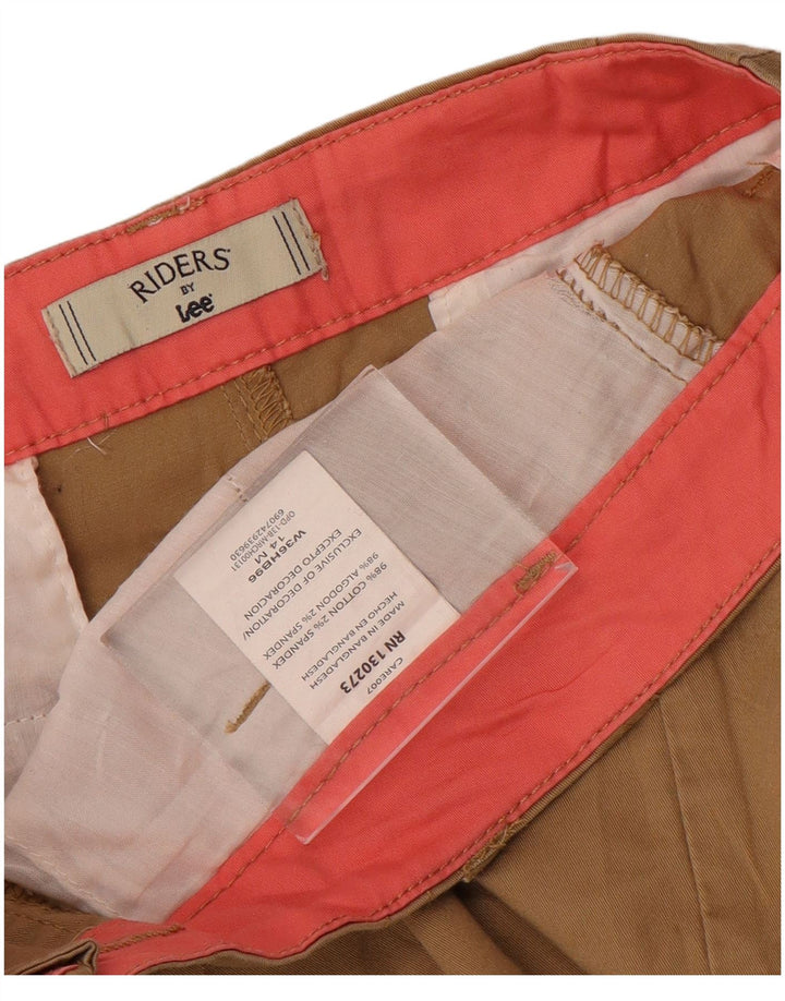 Pantaloni chino bootcut da donna Lee US 14 XL W36 L31 cotone marrone