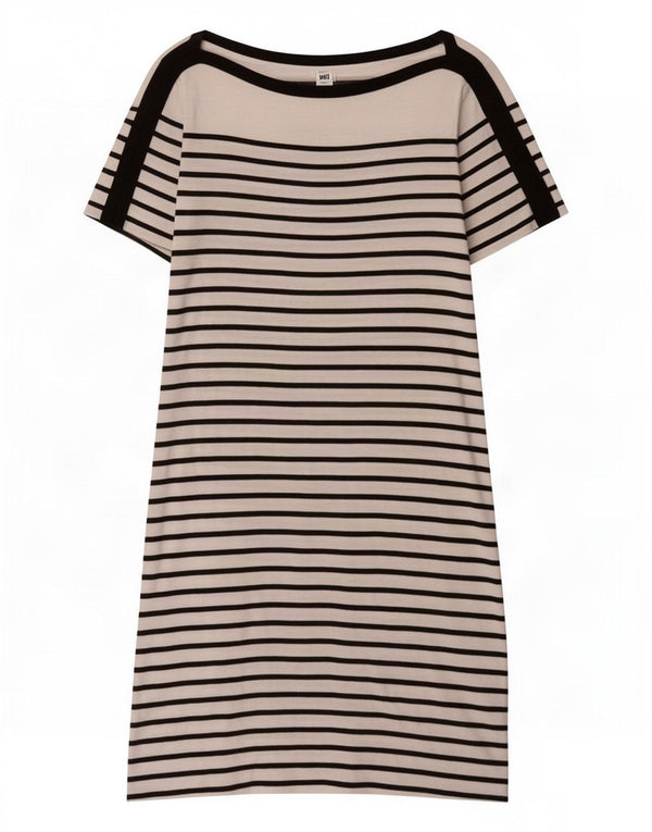 Abito basic da donna a maniche corte Ralph Lauren UK 10 piccolo a righe bianche