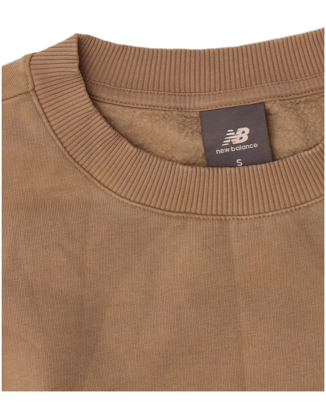 Felpa oversize con grafica da donna New Balance, maglione UK 10 piccolo beige
