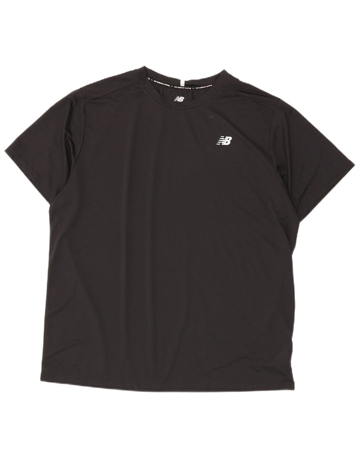 T-shirt da uomo New Balance Top 2XL poliestere nero