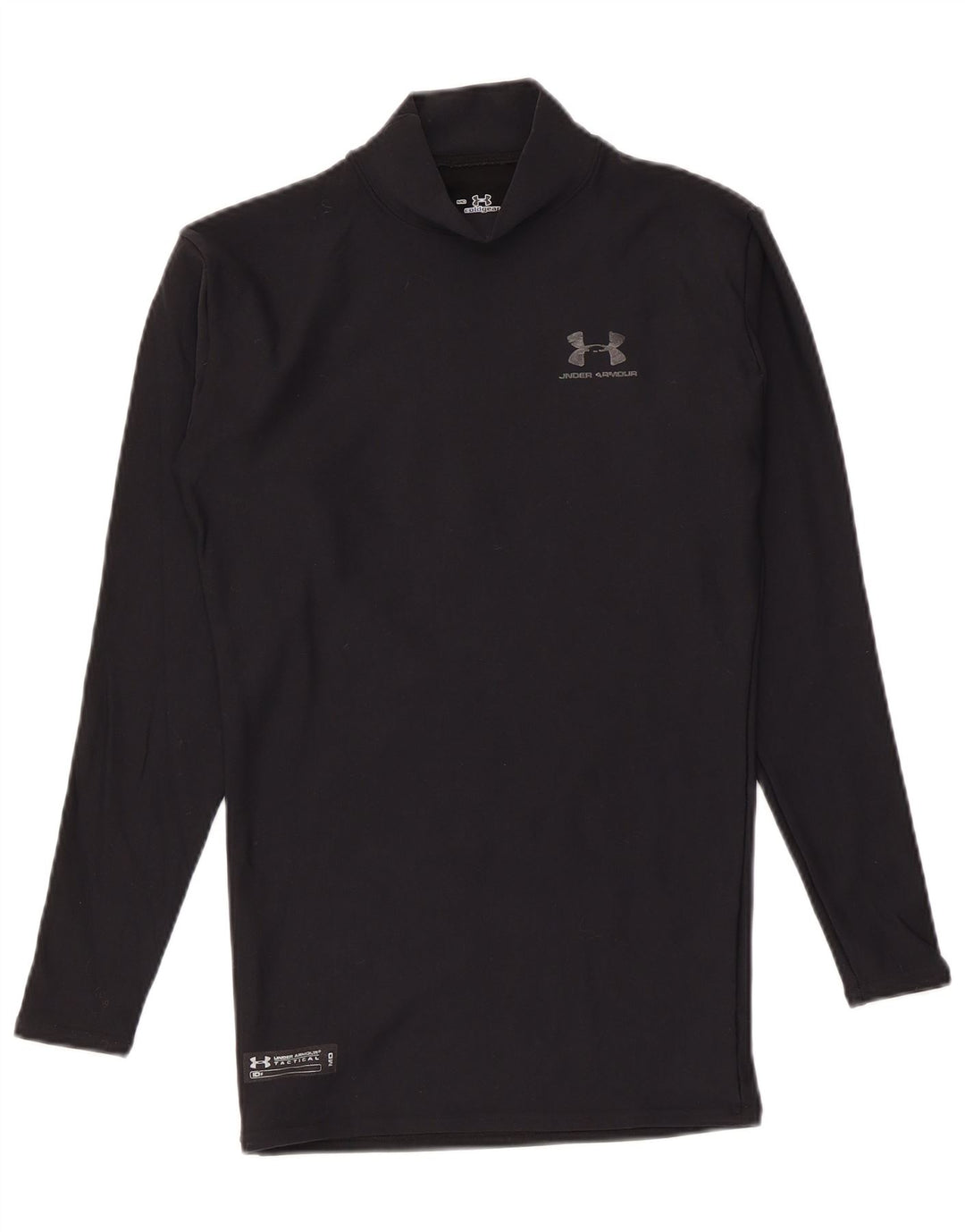 Maglia a compressione da uomo Under Armour a maniche lunghe in nylon nero medio