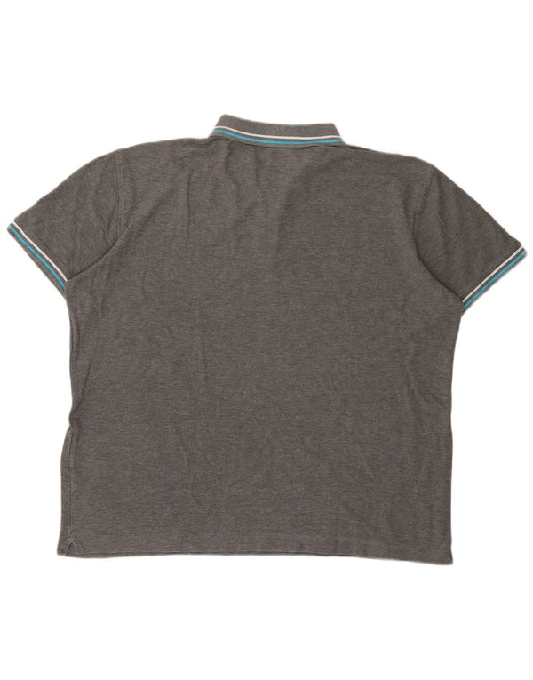 Polo da uomo Lotto Life 2XL in cotone grigio