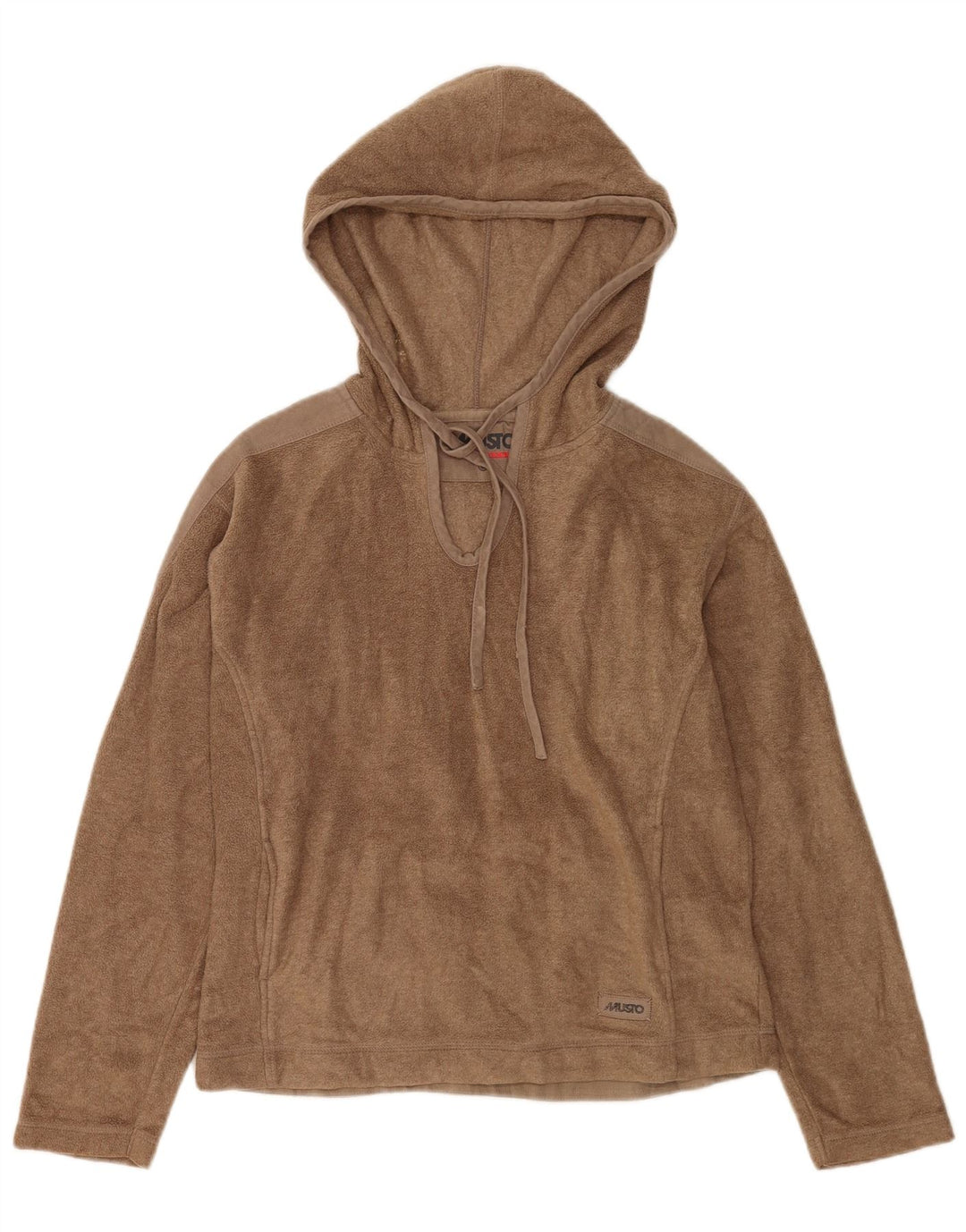 Maglione in pile con cappuccio da donna Musto UK 12 Poliestere marrone medio