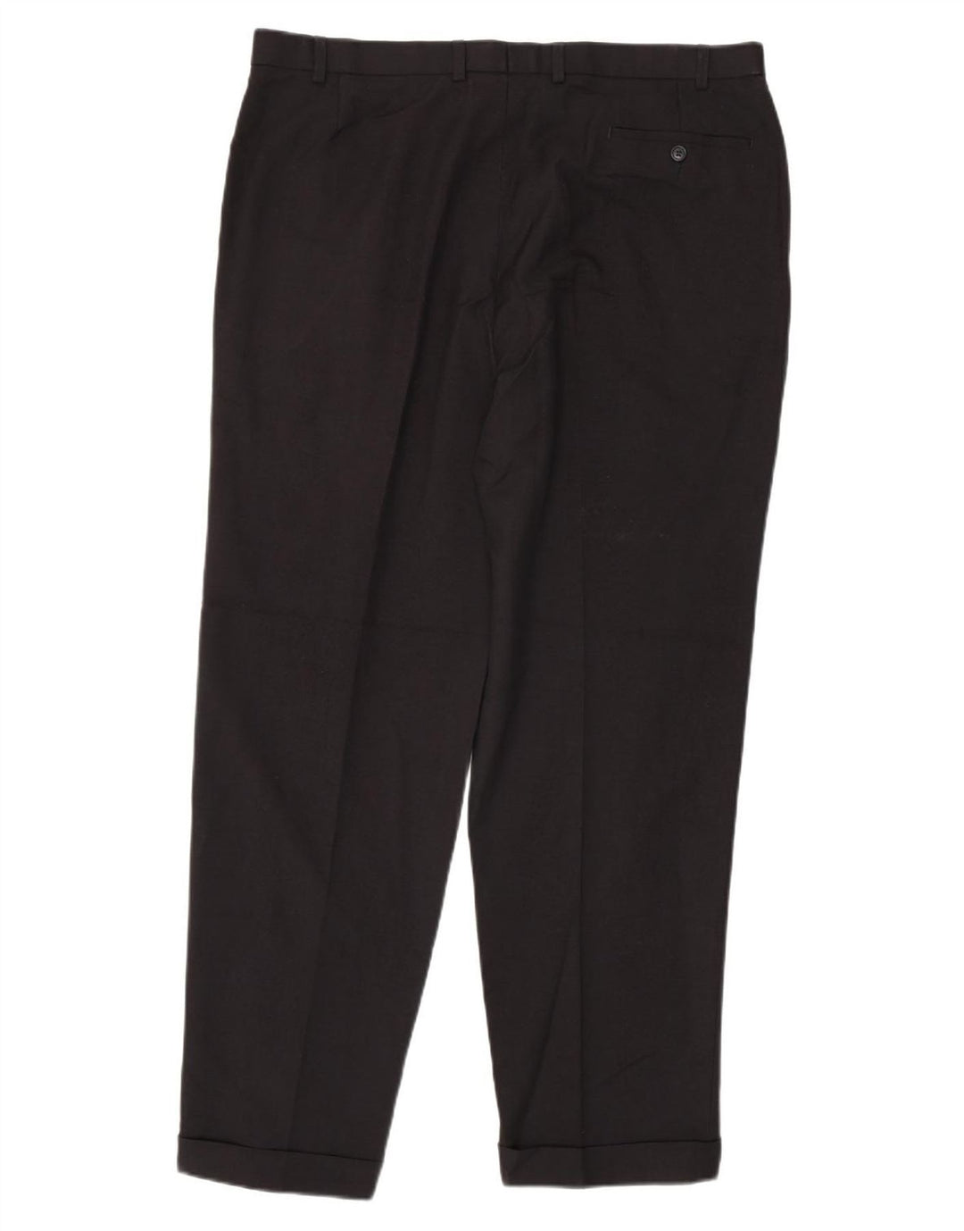 Pantaloni da abito con pegging da uomo Marks & Spencer W40 L33 poliestere blu navy