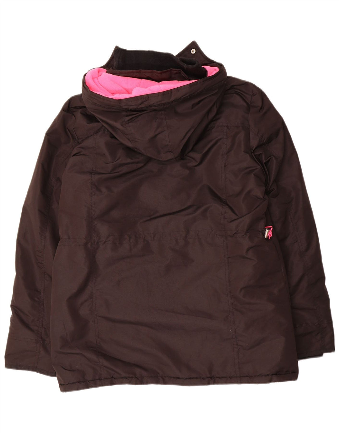 EVERLAST Womens Hooded Windbreaker Jacket UK 16 Large Black Polyester