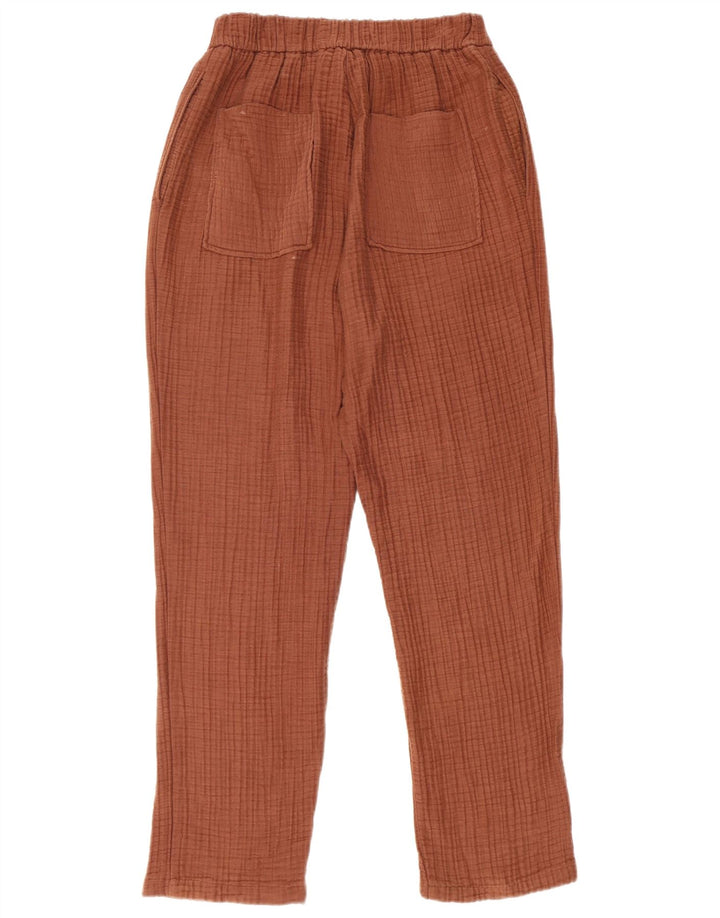 Pantaloni casual slim da donna Zara medi W28 L28 cotone marrone