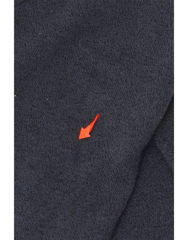 Felpa con collo con zip da uomo Weird Fish 2XL poliestere blu navy