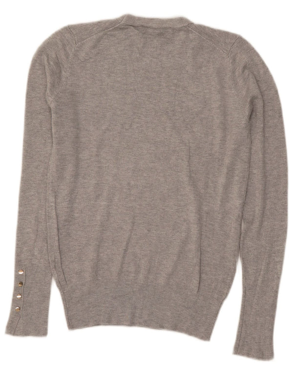 Maglione maglione girocollo da donna Zara UK 12 Grigio medio