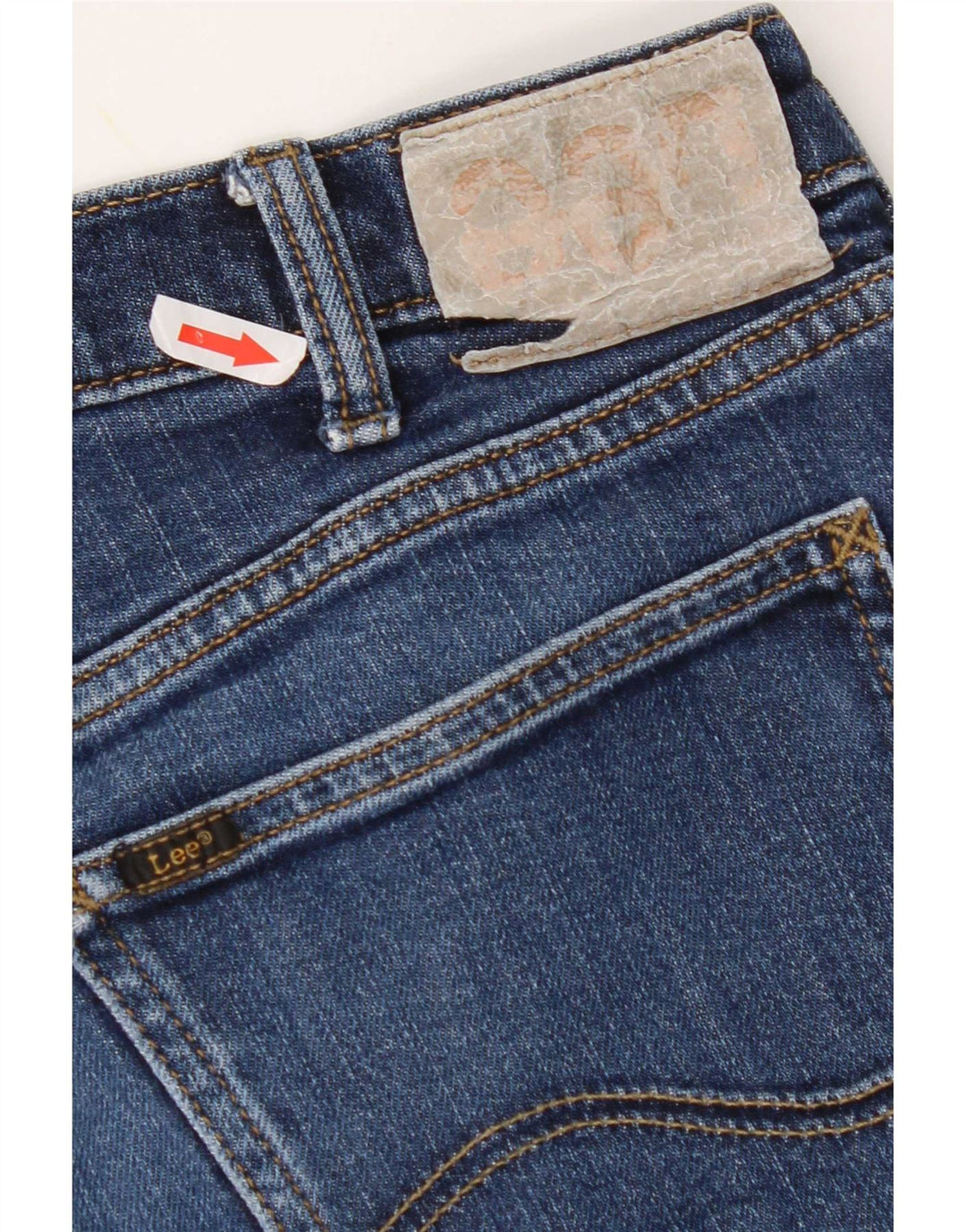 Jeans dritti Lee Daren Zip Fly da donna W36 L30 cotone blu