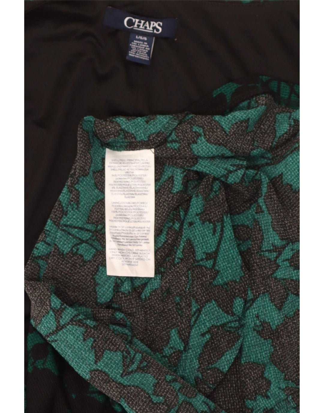 Chaps Abito tubino da donna con maniche a 3/4 Grande poliestere floreale verde
