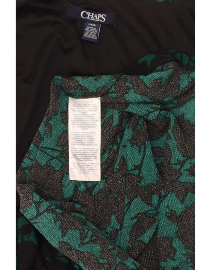 Chaps Abito tubino da donna con maniche a 3/4 Grande poliestere floreale verde