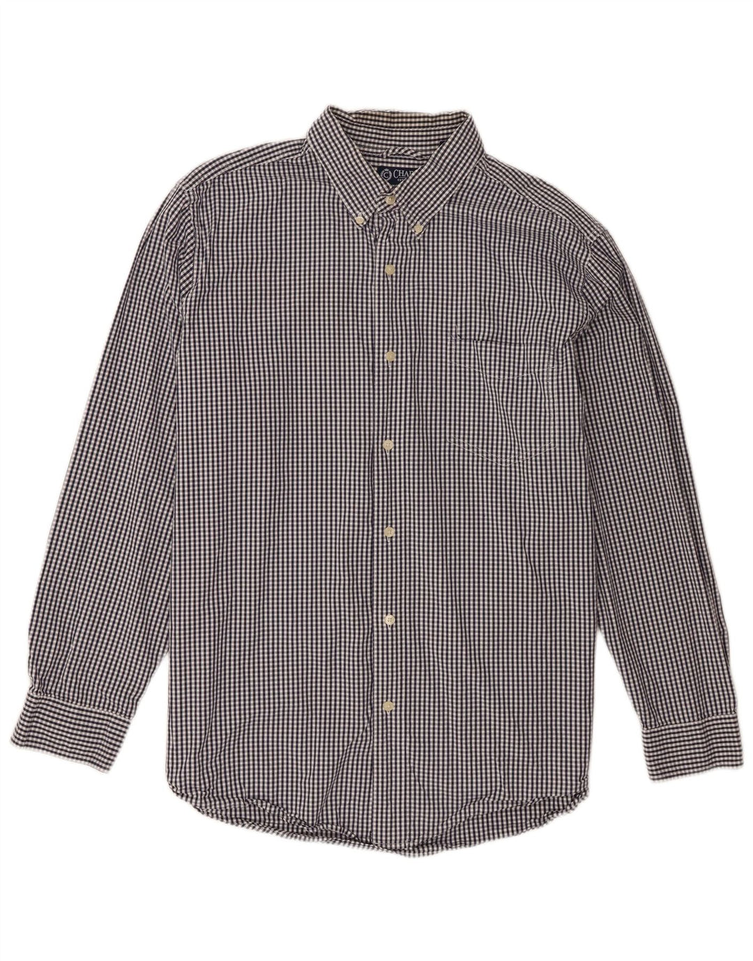 Camicia da uomo Chaps XL in cotone a quadretti blu navy
