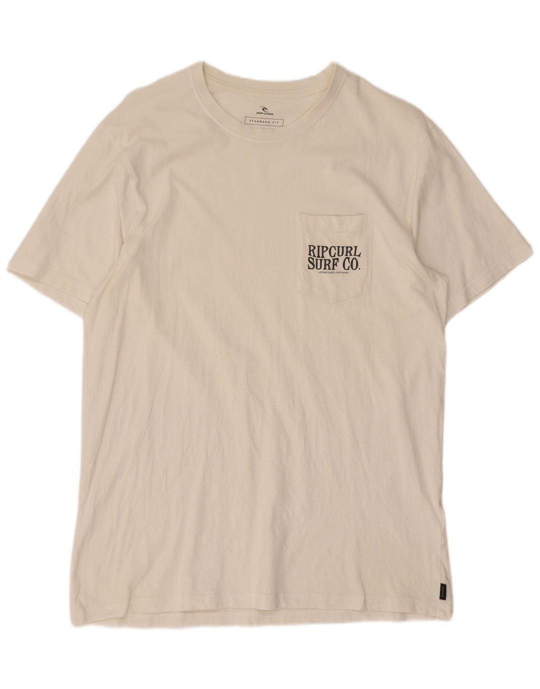 T-shirt grafica da uomo con vestibilità standard Rip Curl, taglia grande, bianca