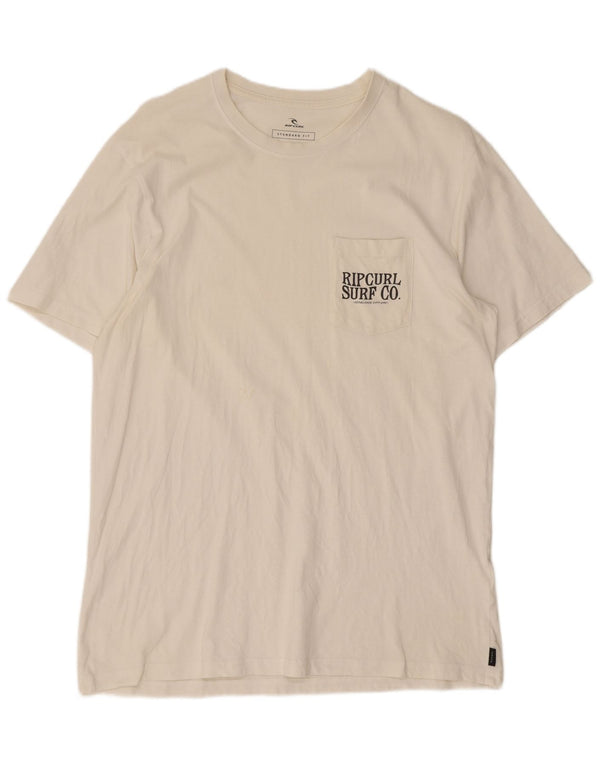 T-shirt grafica da uomo con vestibilità standard Rip Curl, taglia grande, bianca