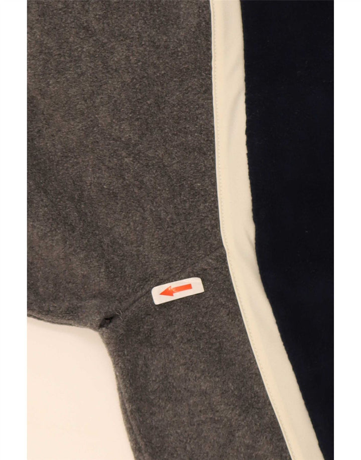 Maglione in pile da uomo Campagnolo con zip e collo in poliestere color block grigio medio
