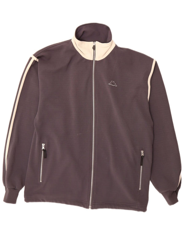 Giacca da ginnastica da uomo KAPPA grande in poliestere grigio