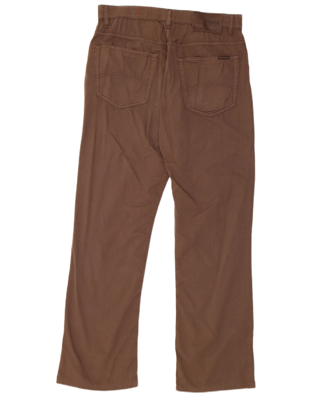MARLBORO CLASSICS Pantaloni casual dritti da uomo W31 L30 in cotone marrone