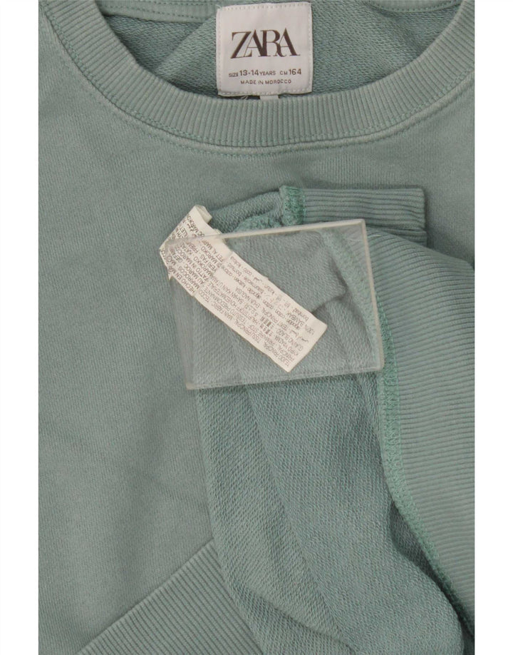 Felpa con grafica Zara per ragazzi 13-14 anni in cotone blu