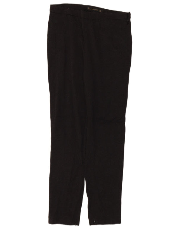Pantaloni skinny casual da donna Zara piccoli W27 L28 viscosa floreale nera