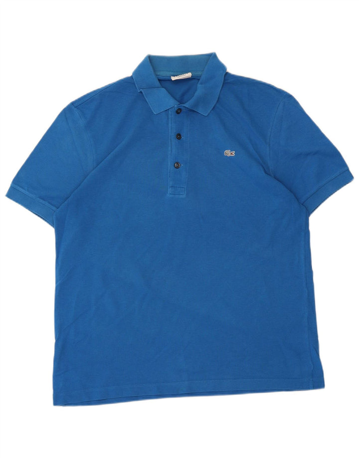 Polo da uomo Lacoste taglia 4 in cotone blu medio