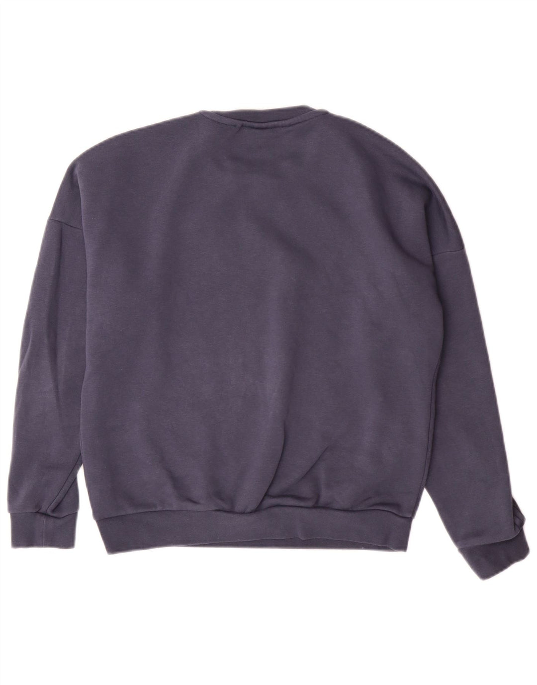 Felpa grafica da donna ADIDAS, maglione UK 12, cotone blu navy medio