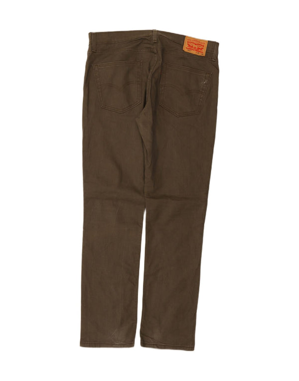 Levi's Uomo 511 Pantaloni Casual Slim W36 L32 Cotone Kaki