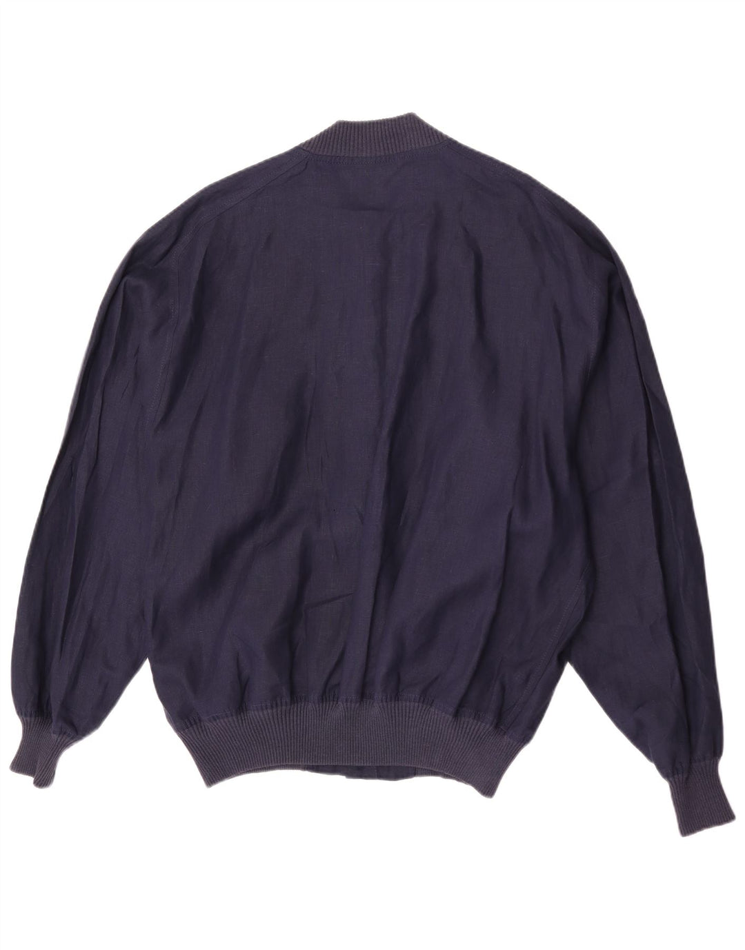 Avon Celli Giacca bomber da uomo vestibilità ampia IT 46 Small Lino blu navy