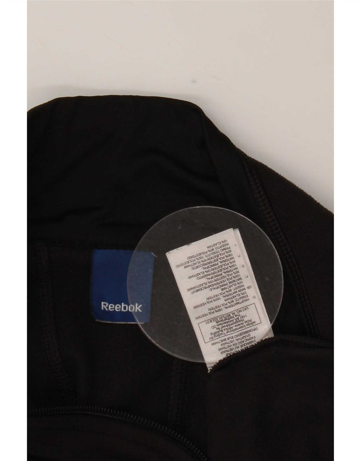 Giacca in pile Reebok da donna UK 16 Large Nero Poliestere