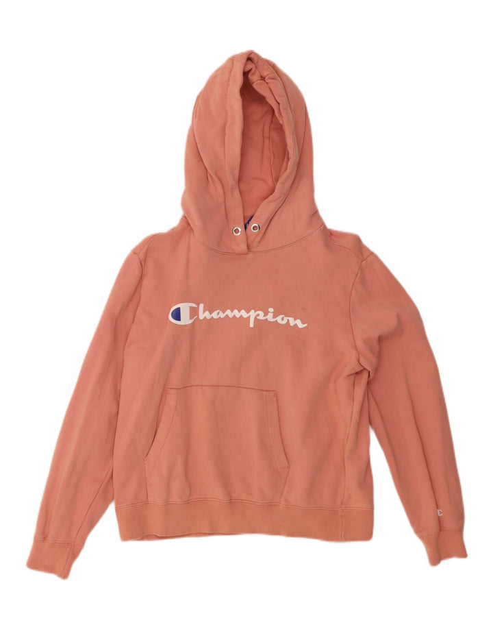 Felpa con cappuccio grafica da donna Champion UK 10 Small Arancione