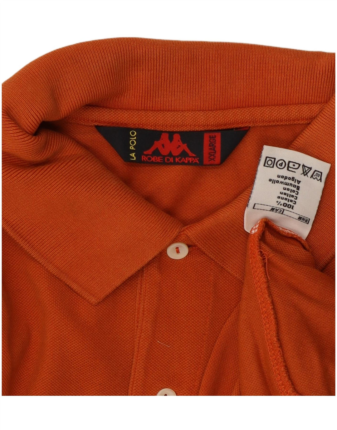 Polo da uomo KAPPA 2XL in cotone arancione