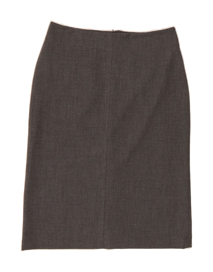 TRUSSARDI Womens Midi Skirt IT 42 Medium W28 Grey Vintage Trussardi and Second-Hand Trussardi from Messina Hembry 