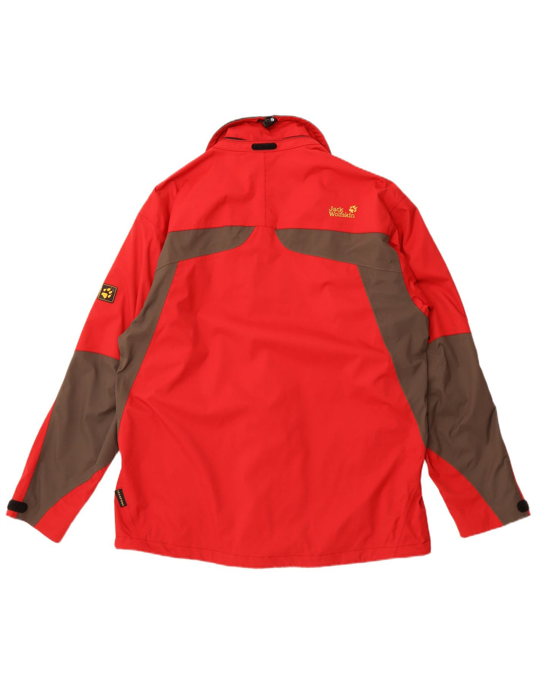 JACK WOLFSKIN Giacca antipioggia da uomo UK 44/46 XL Poliammide color block rosso