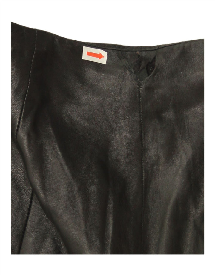Pantaloni in pelle slim da donna Mango EU 36 Small W24 L27 Pelle nera