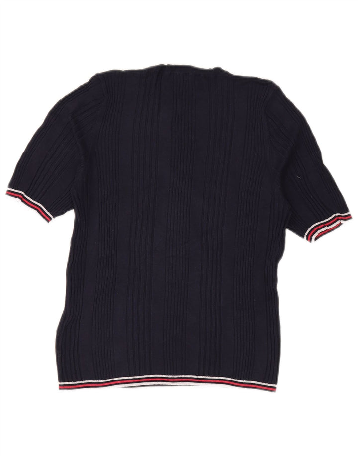 MARKS & SPENCER maglione maglione girocollo da donna UK 14 grande blu navy