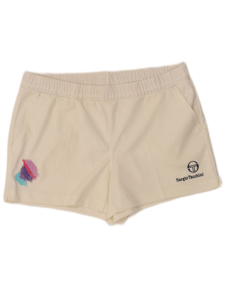 Pantaloncini sportivi da uomo Sergio Tacchini IT 54 XL Poliestere bianco