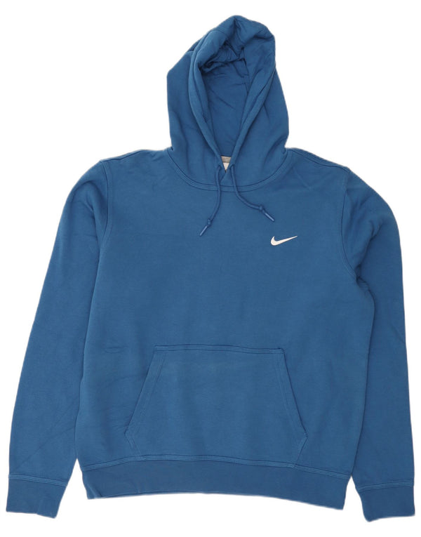 Felpa con cappuccio da uomo Nike Large in cotone blu