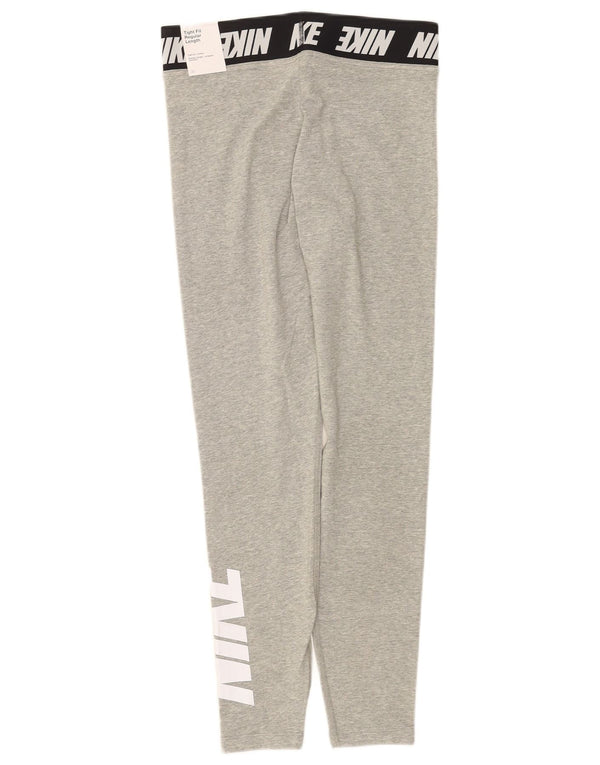 Leggings grafici Nike da donna attillati UK 12 color grigio medio